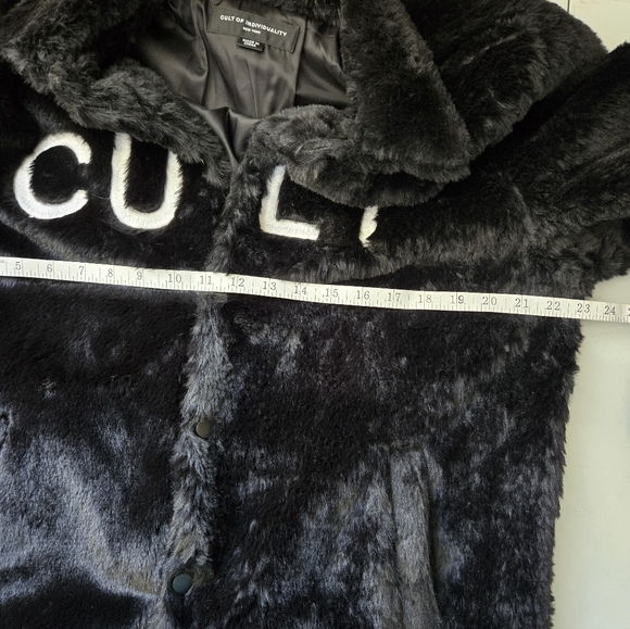 Black Faux Fur Jacket for Men - Picture 11 of 11